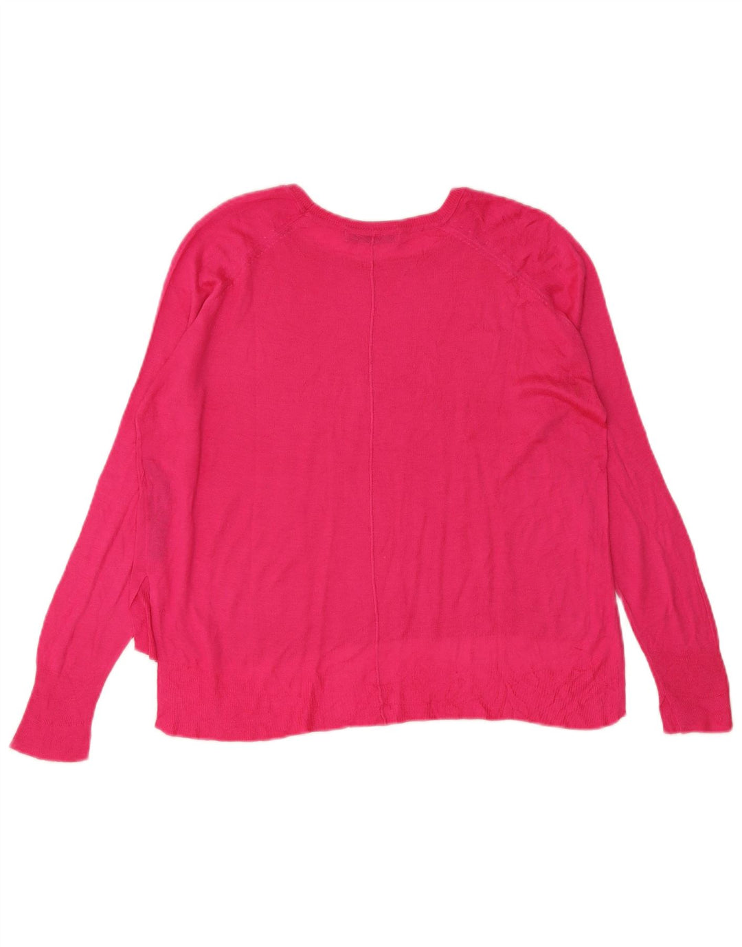 Maglione maglione oversize con scollo a barca da donna Zara UK 14 Viscosa rosa medio