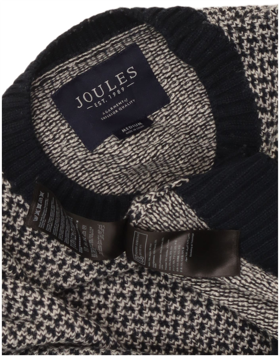 Maglione maglione girocollo da uomo Joules medio blu navy acrilico