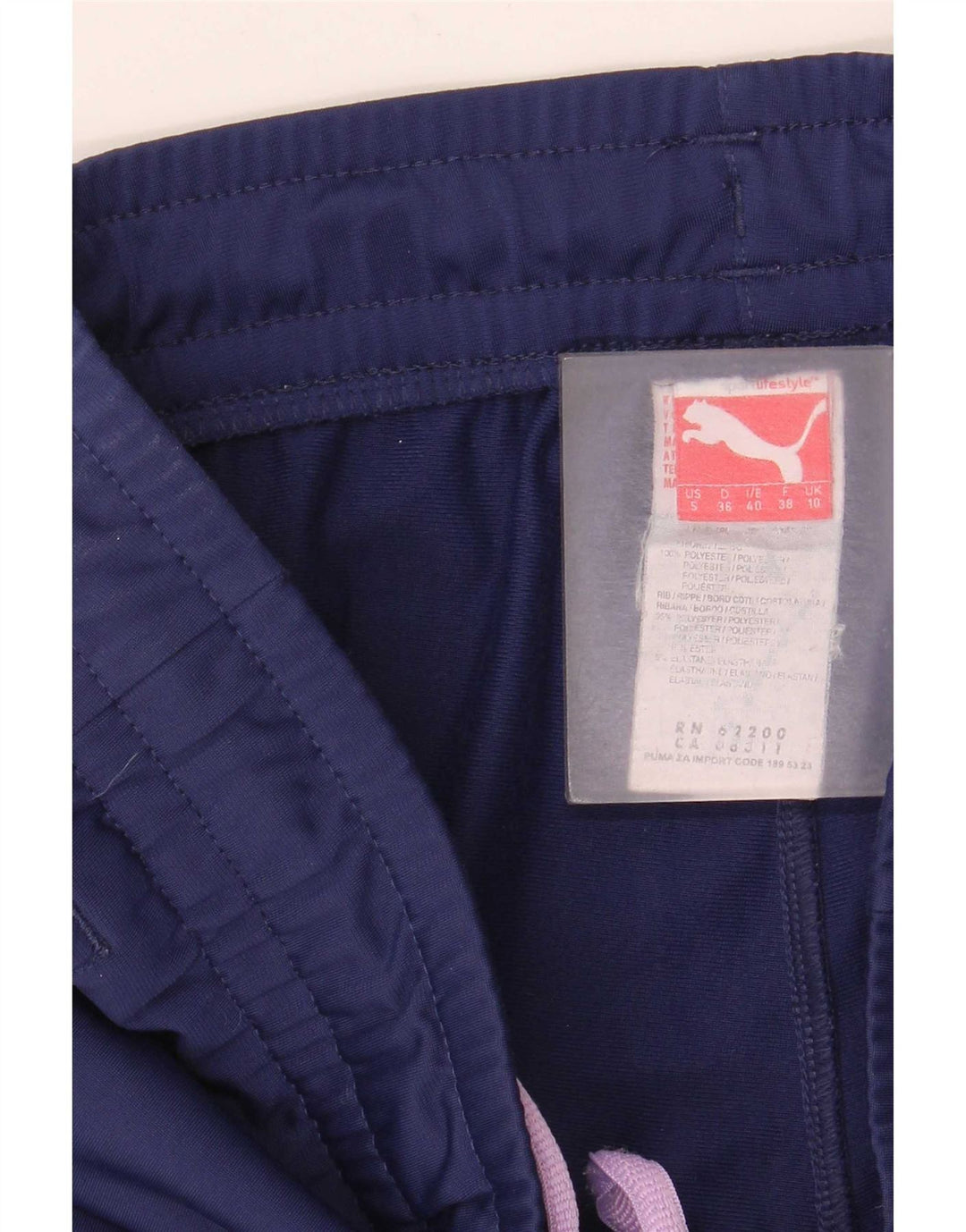Pantaloni da tuta da donna Puma Joggers UK 10 Small Poliestere blu navy