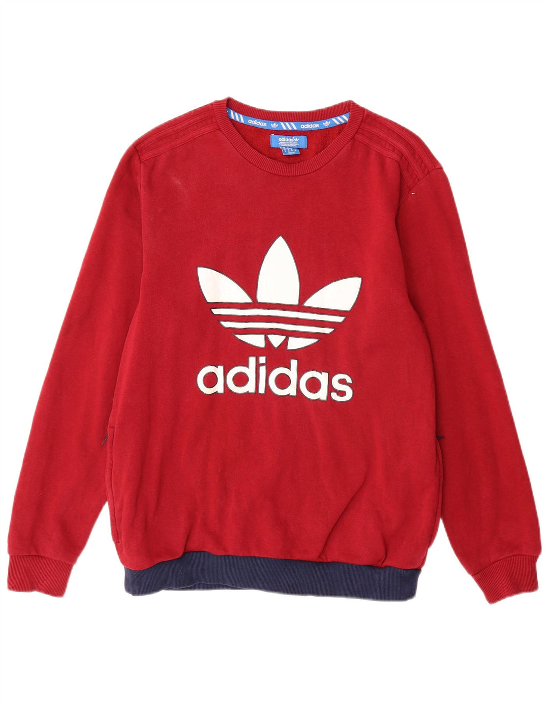 ADIDAS Mens Graphic Sweatshirt Jumper Medium Red Cotton