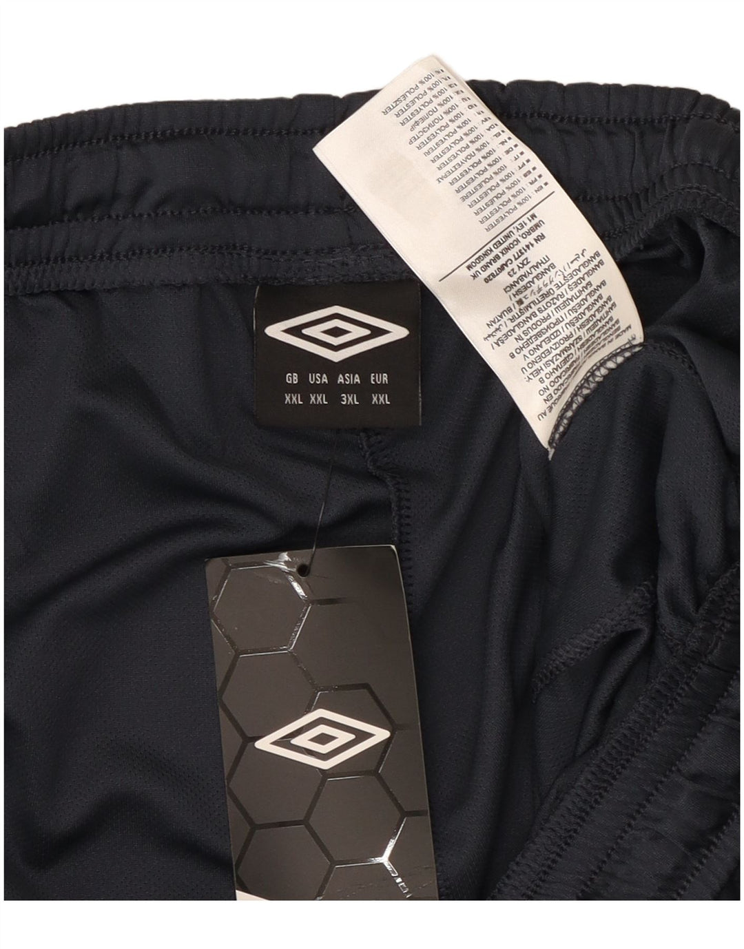 Pantaloncini sportivi da uomo UMBRO 2XL Poliestere geometrico blu navy