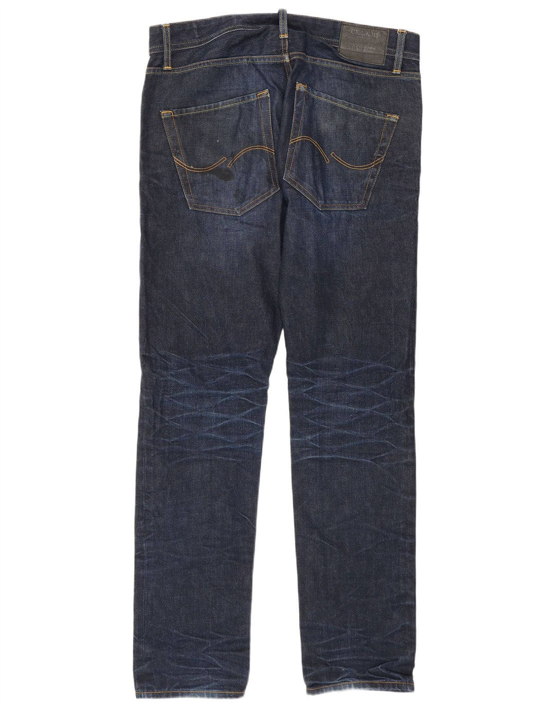 Jack & Jones Uomo Tim Slim Jeans W32 L32 Cotone Blu Navy