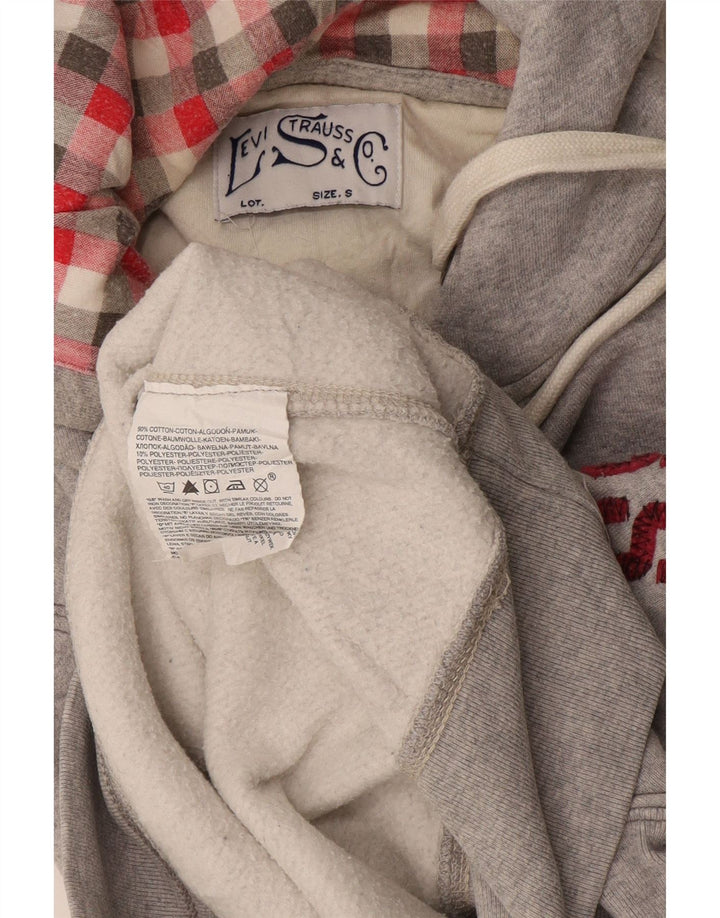 Maglione con cappuccio grafico da uomo Levi's piccolo in cotone grigio