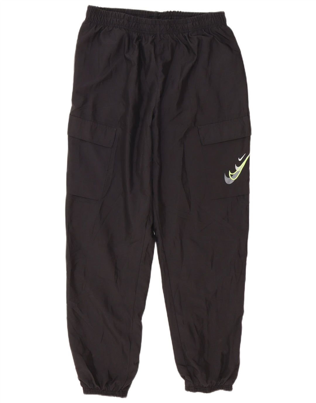 Pantaloni da tuta con grafica Nike da uomo, pantaloni da jogging, grandi, in poliestere nero
