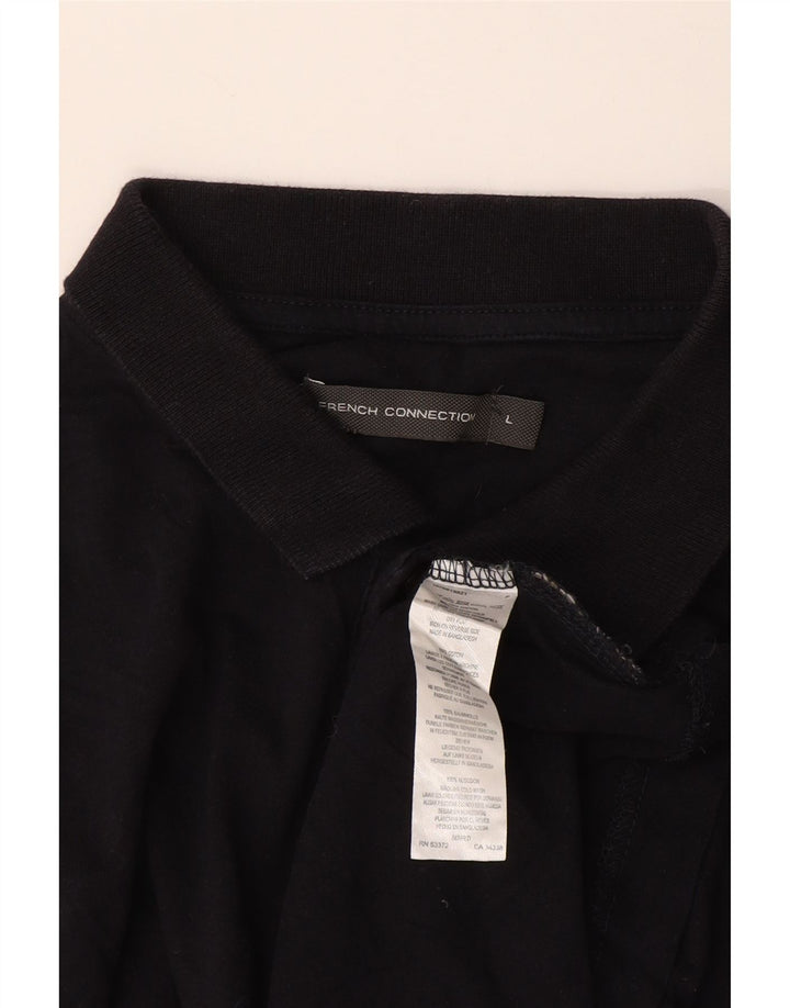 Polo da uomo French Connection grande in cotone blu navy
