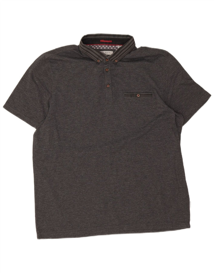Polo da uomo Ted Baker taglia 6 2XL poliestere grigio
