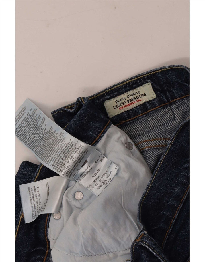Jeans dritti da uomo Levi's W36 L32 in cotone blu
