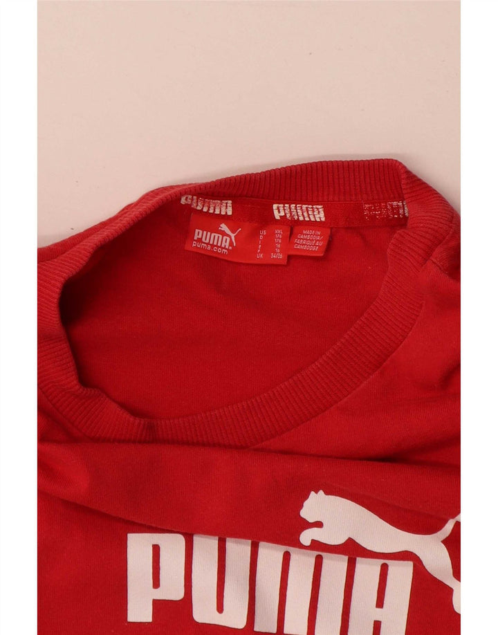 Maglietta grafica Puma da bambino 15-16 anni Rossa