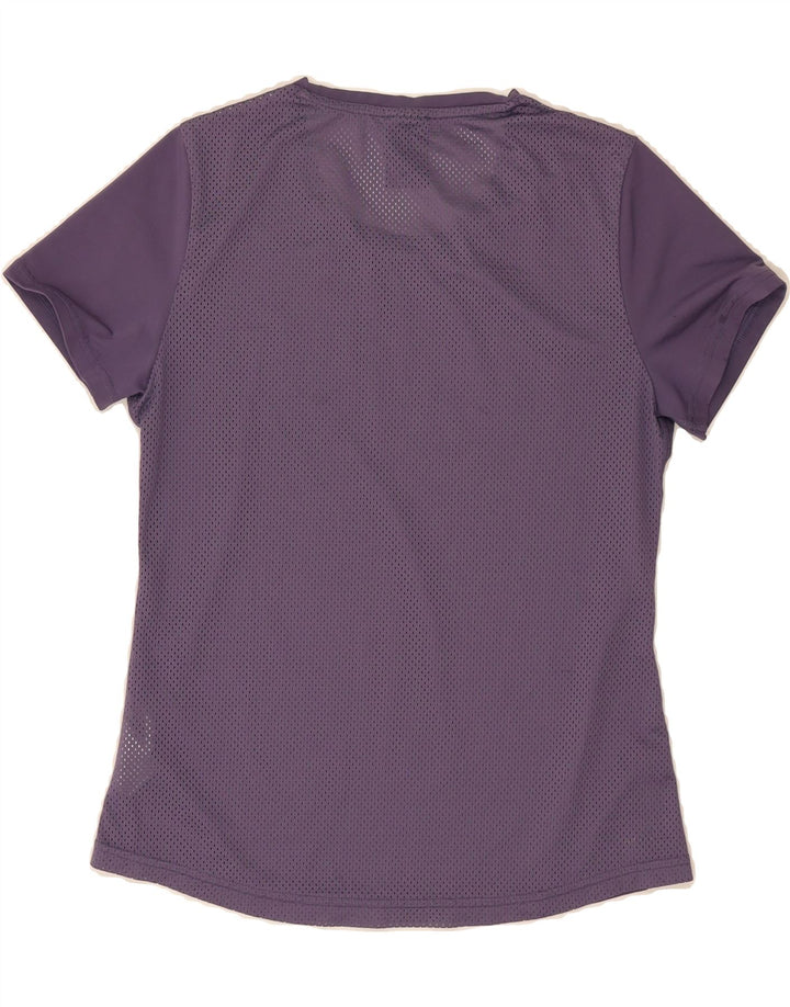 ADIDAS Womens Graphic T-Shirt Top UK 12/14 Medium Purple Polyester Vintage Adidas and Second-Hand Adidas from Messina Hembry 