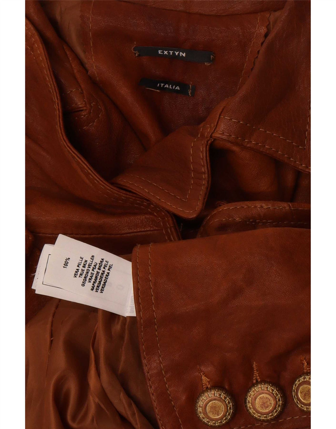 Giacca in pelle corta da donna Extyn IT 46 grande marrone