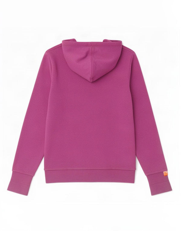 Felpa con cappuccio grafica da donna Superdry UK 10 Small Viola Cotone