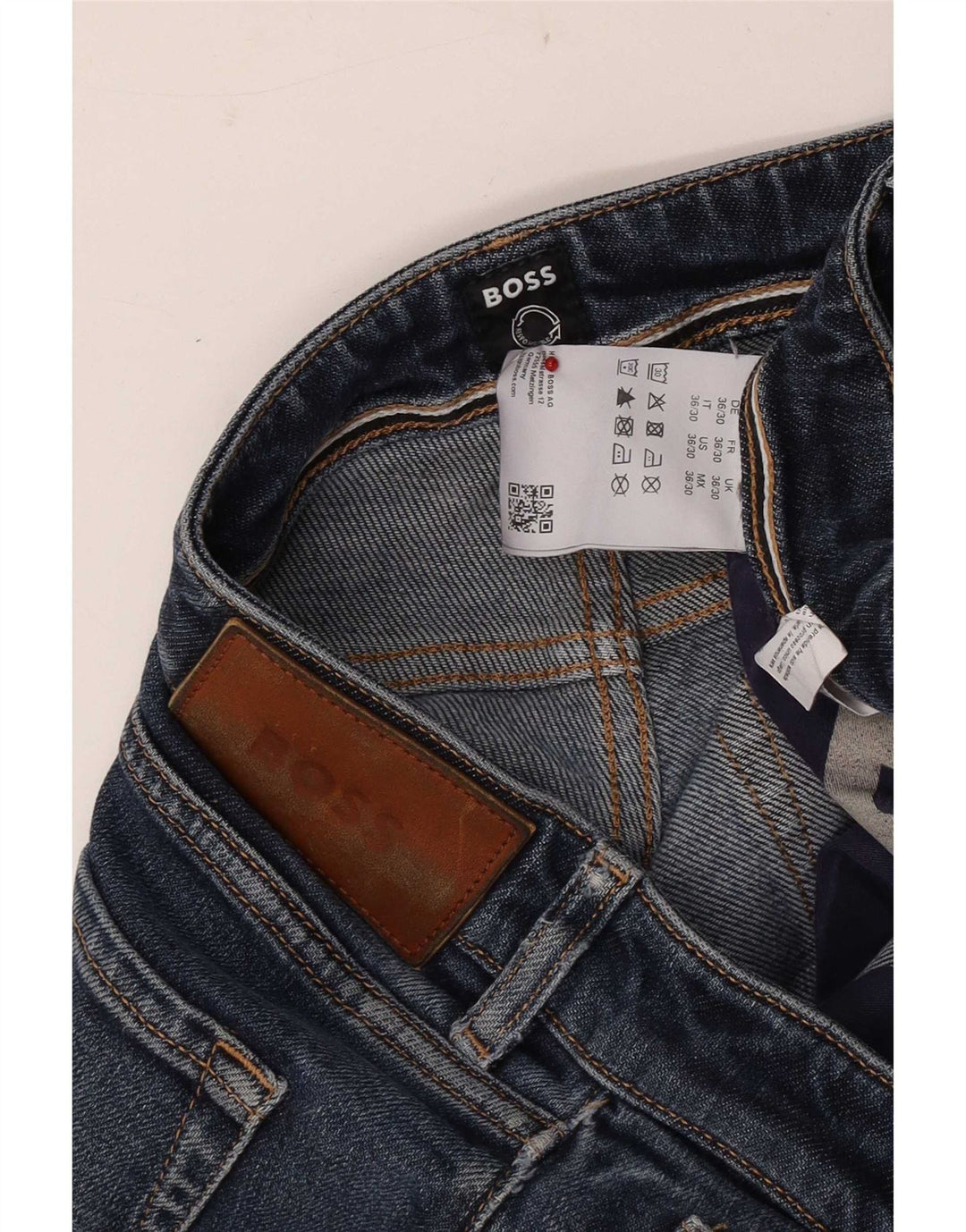 Jeans dritti da uomo Hugo Boss W36 L30 cotone blu