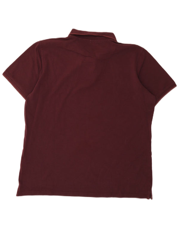 Polo regolare da uomo Carrera 2XL in cotone bordeaux
