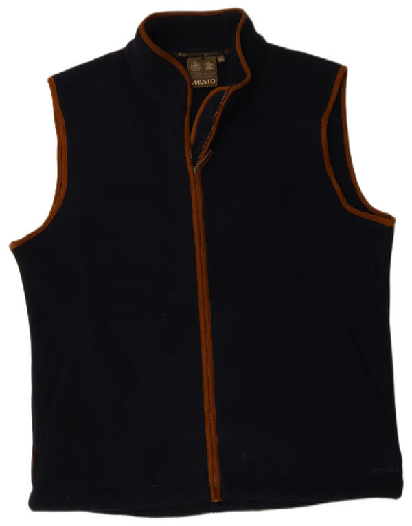 Gilet in pile da uomo Musto UK 44 2XL Poliestere blu navy