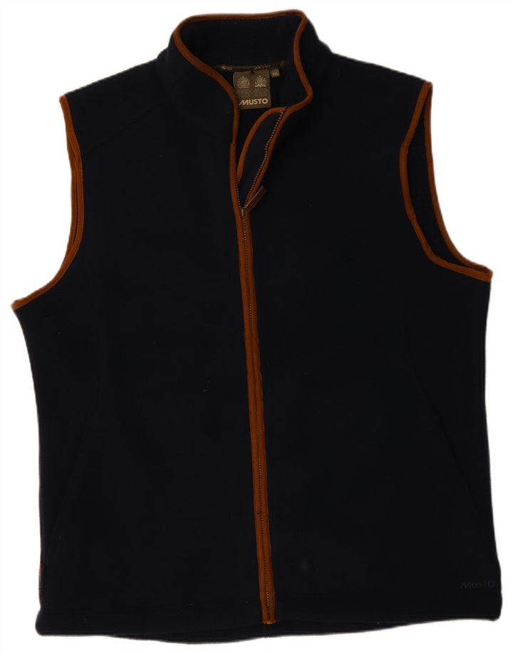 Gilet in pile da uomo Musto UK 44 2XL Poliestere blu navy
