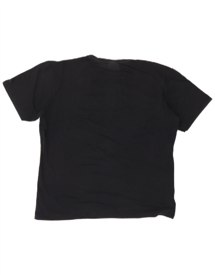 TRUSSARDI JEANS T-shirt grafica da uomo Top in cotone nero medio