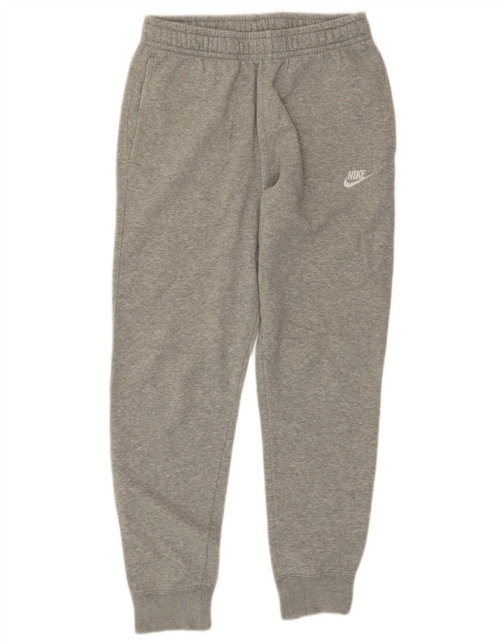 NIKE Mens Tracksuit Trousers Joggers Small  Grey Cotton