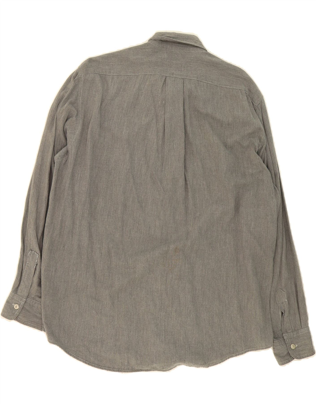 TRUSSARDI Mens Flannel Shirt XL Grey Cotton Vintage Trussardi and Second-Hand Trussardi from Messina Hembry 