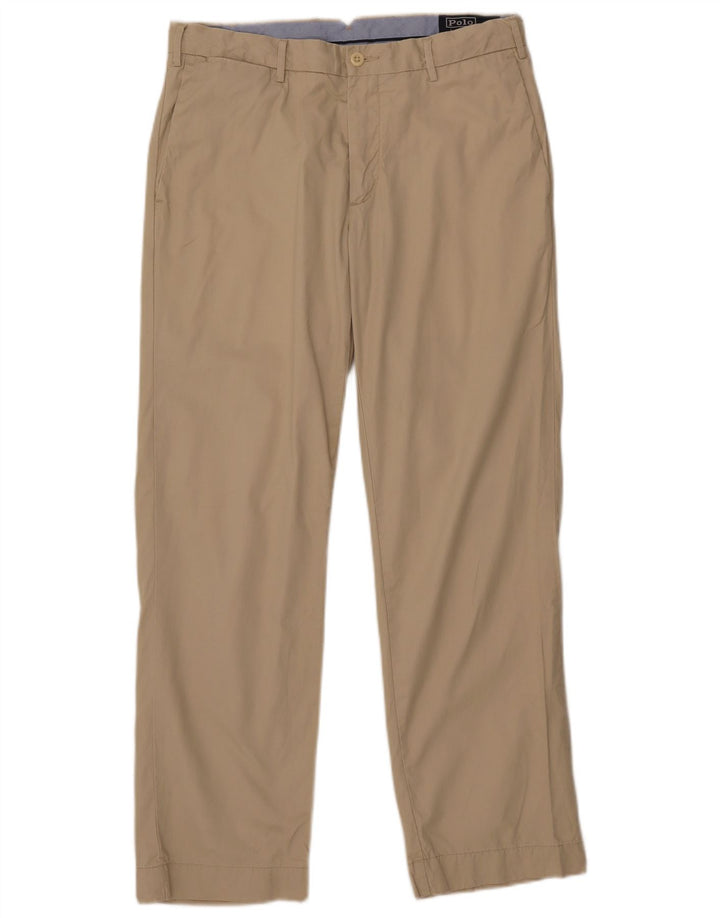 POLO RALPH LAUREN Pantaloni chino dritti da uomo vestibilità classica W32 L30 Beige