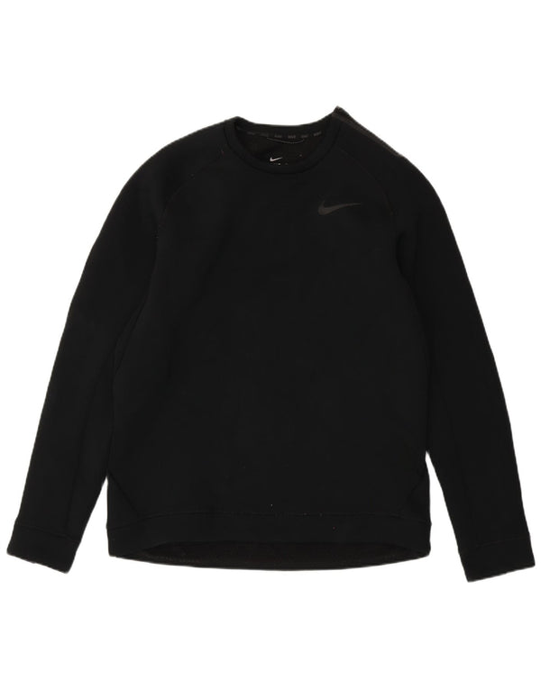 Felpa Nike Therma-Fit da uomo, grande, in poliestere nero