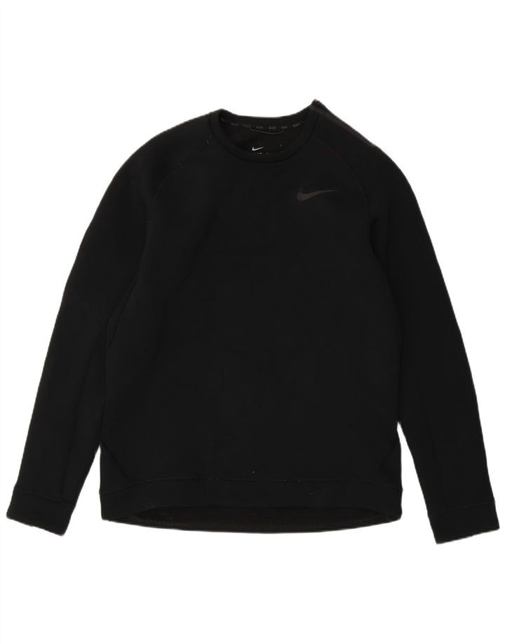 Felpa Nike Therma-Fit da uomo, grande, in poliestere nero