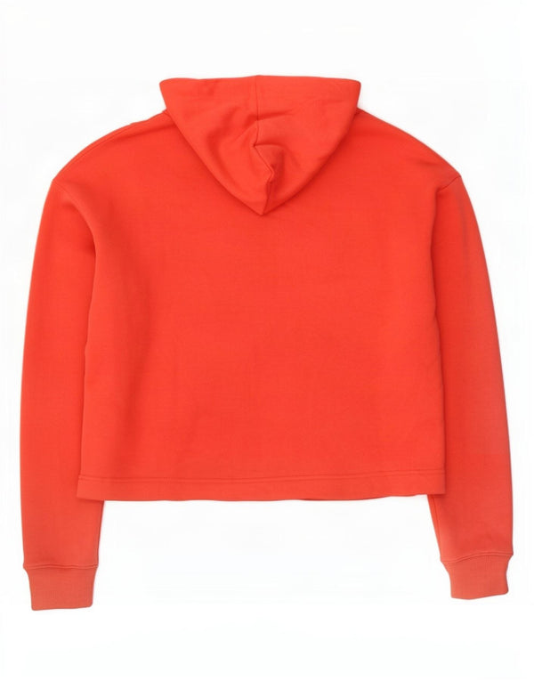 Felpa con cappuccio corta oversize da donna Puma UK 10 Small Red Colourblock