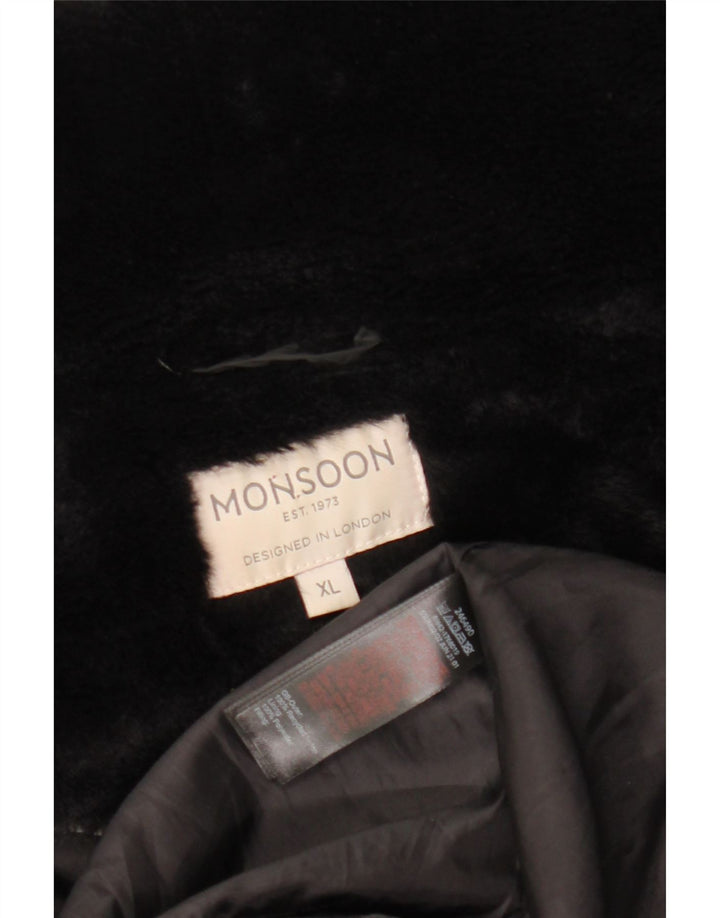 Cappotto imbottito da donna MONSOON UK 18 XL Nylon nero
