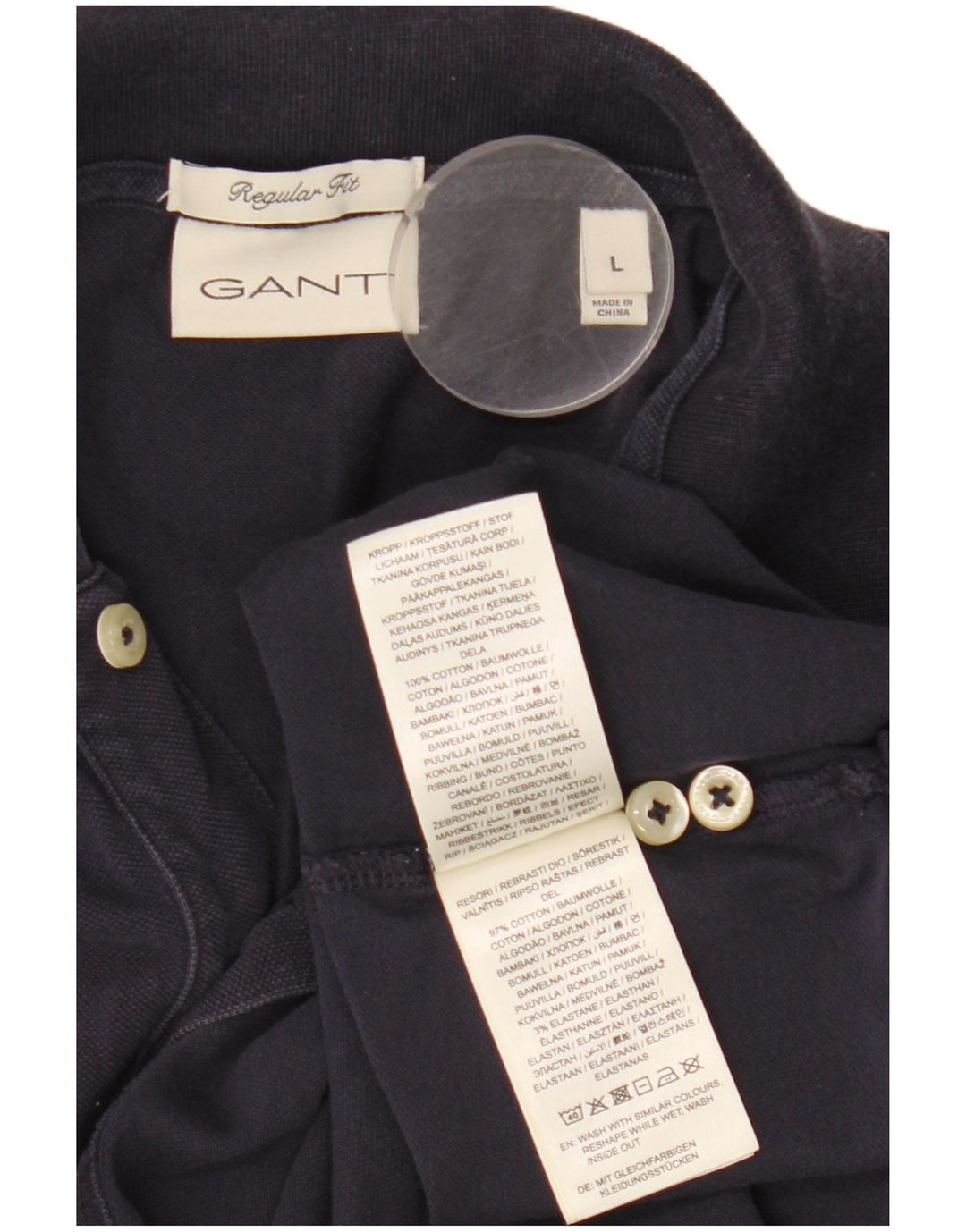 Polo Gant da uomo vestibilità regolare, taglia grande, in cotone blu navy
