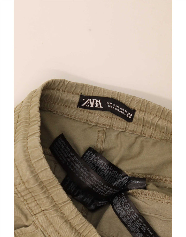 Pantaloni cargo da jogging da uomo Zara medi W31 L27 cotone kaki