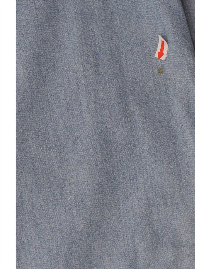 Camicia in denim da uomo Lee grande in cotone blu