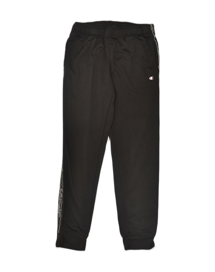 CHAMPION Pantaloni da tuta con grafica da uomo Joggers grandi poliestere nero