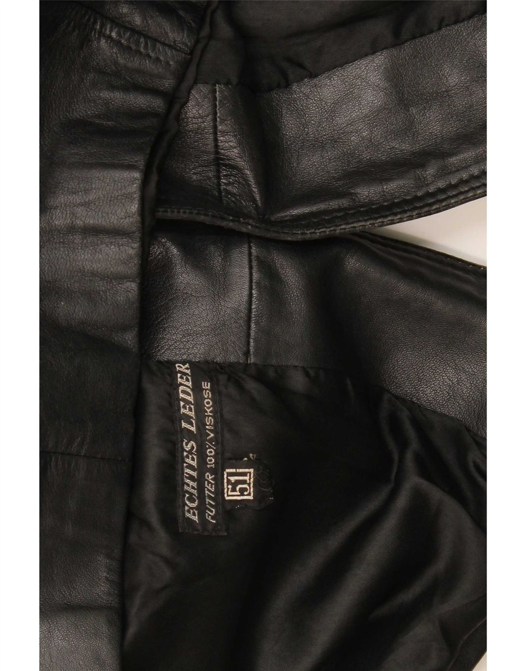 Giacca in pelle vintage da uomo EU 51 grande in pelle nera
