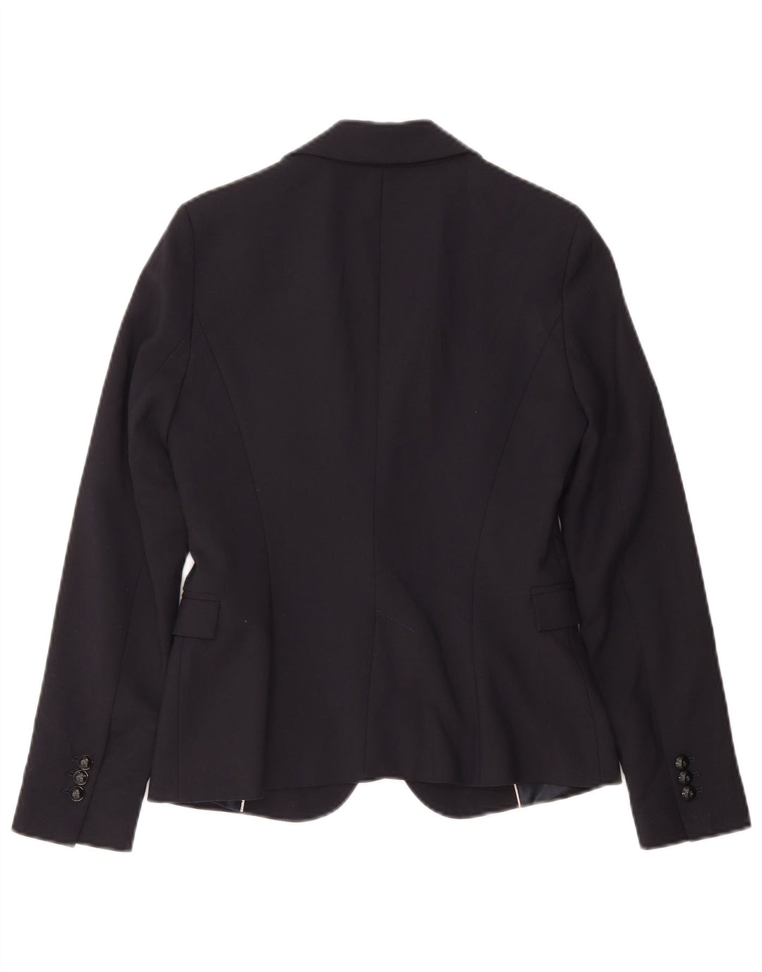 Giacca blazer da donna a 1 bottone Zara UK 12 acetato medio blu navy