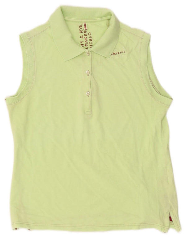 Polo senza maniche da donna Murphy & Nye UK 10 piccola in cotone verde