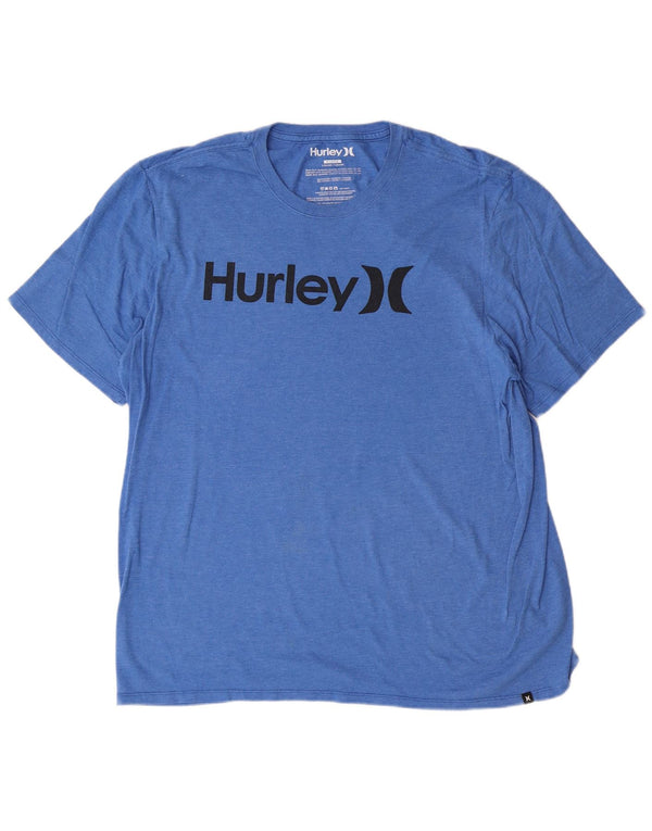 T-shirt grafica da uomo Hurley Top XL blu in poliestere