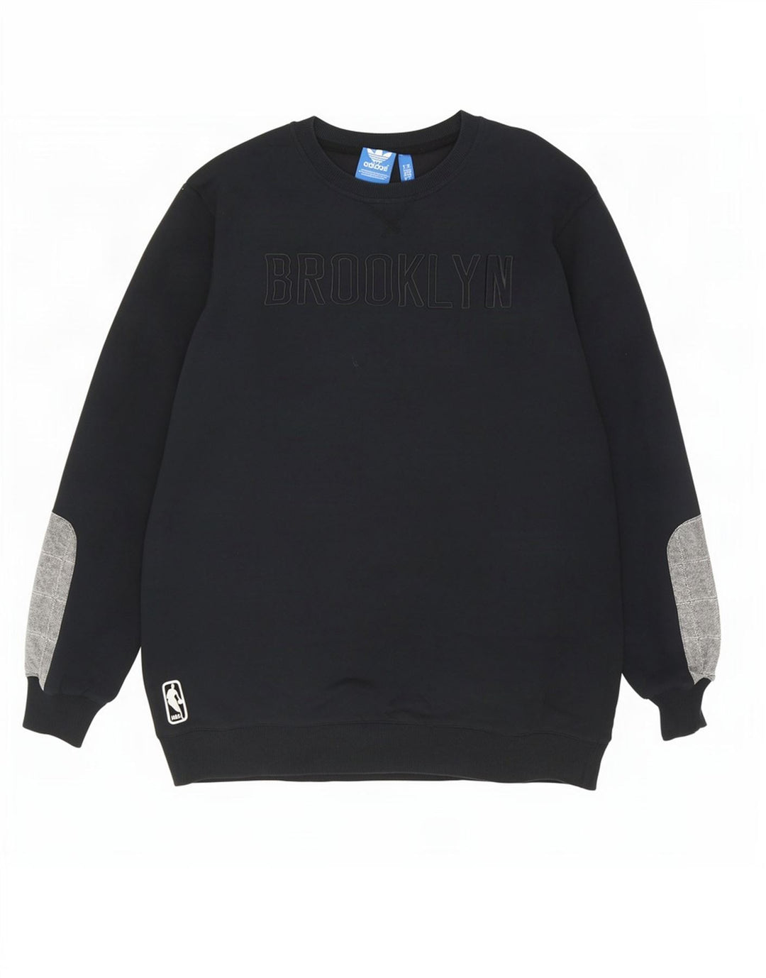Felpa grafica da uomo Adidas Felpa grande in cotone color block nero