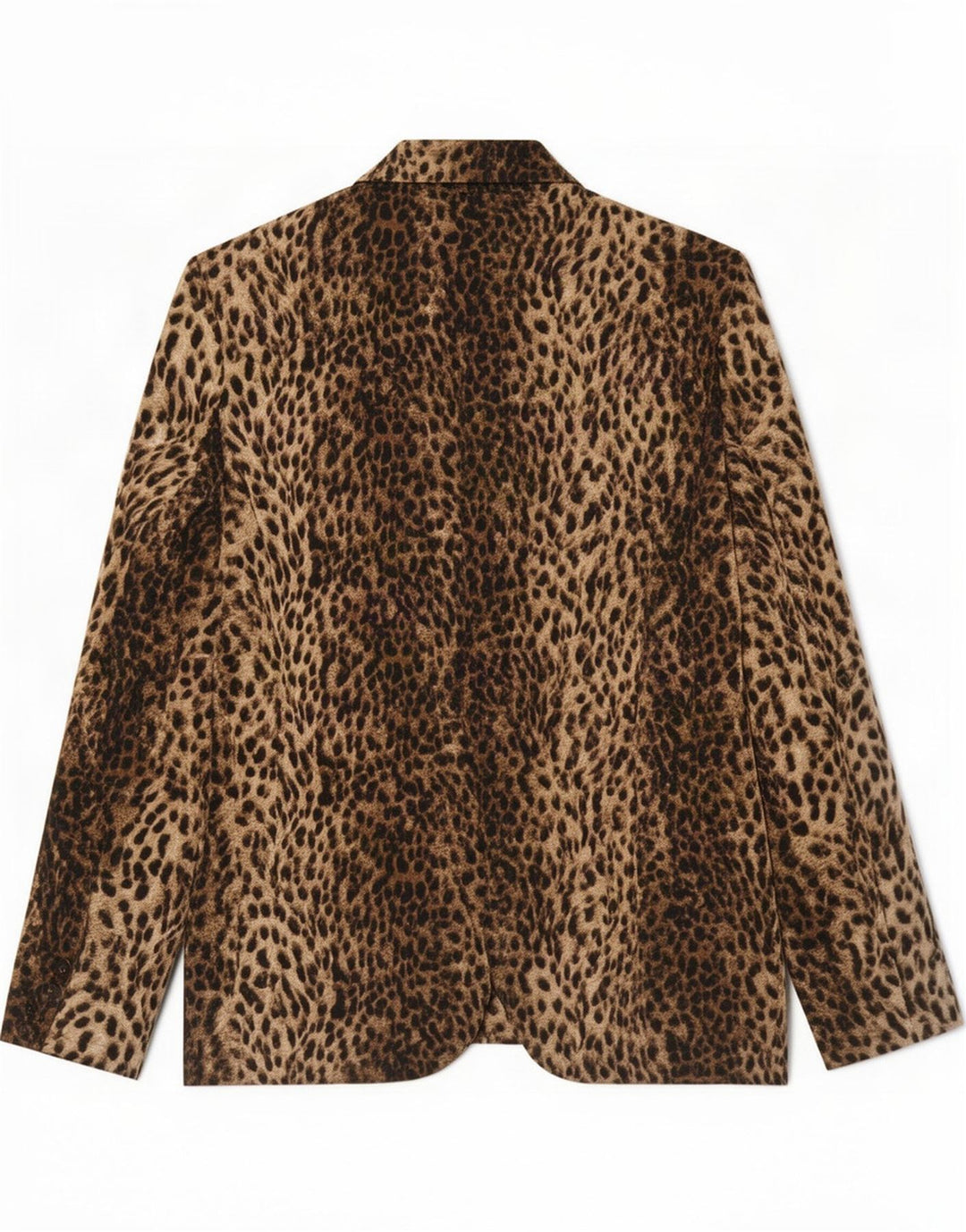 Zara Giacca blazer da donna a 1 bottone UK 14 Large Marrone con stampa animalier in poliestere