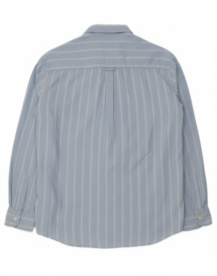 CARRERA Mens Shirt Medium Blue Striped Cotton