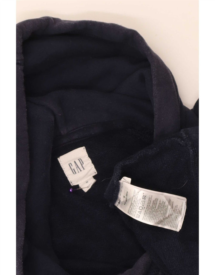 Felpa con cappuccio grafica da uomo Gap, cotone medio blu navy