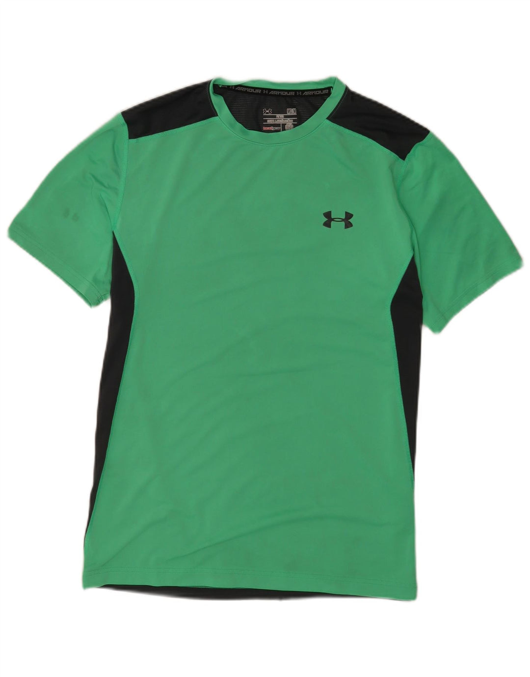 Maglietta Under Armour da uomo Heat Gear Top in poliestere color block verde medio