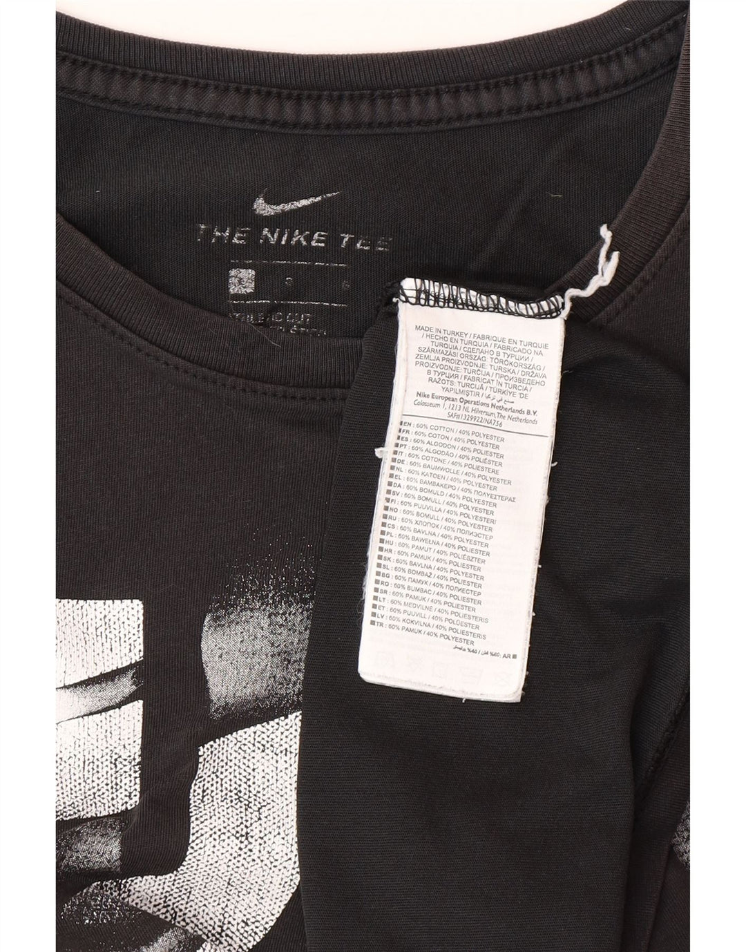 NIKE T-shirt grafica da uomo Dri Fit Top grande in cotone nero