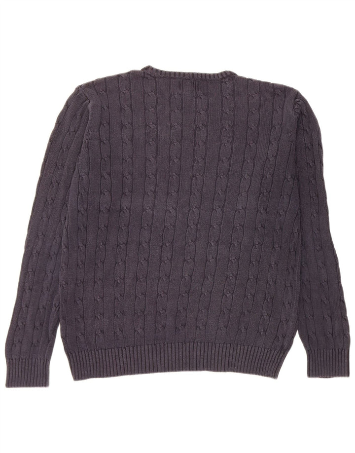 Maglione maglione girocollo da uomo Marks & Spencer blu Harbour grande blu navy