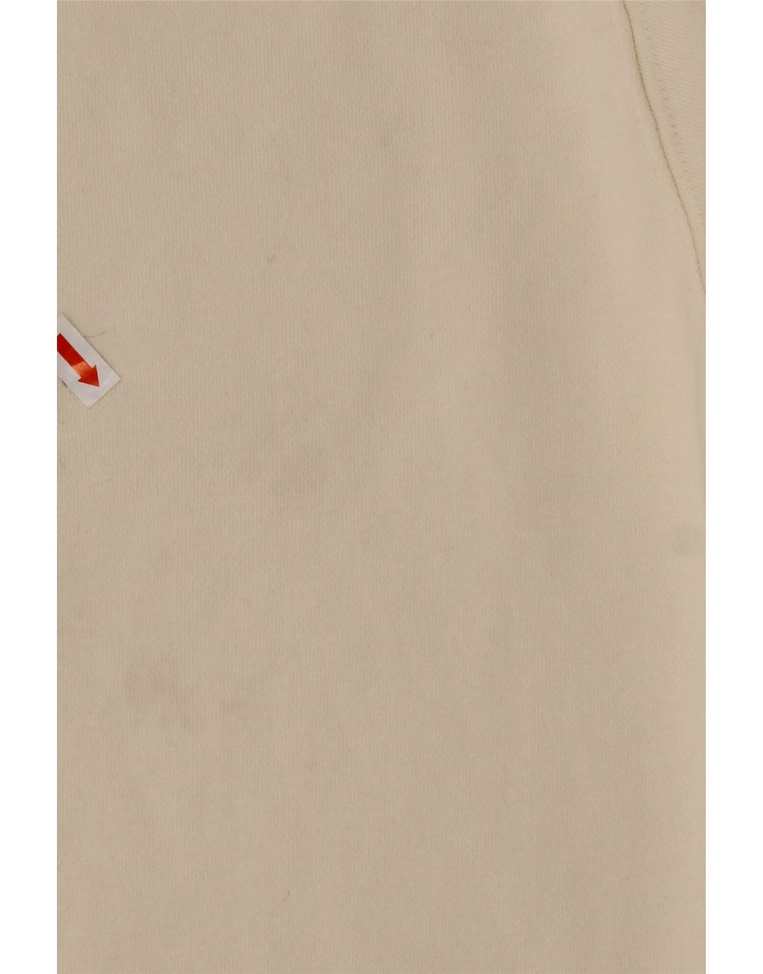 REEBOK Felpa da uomo con vestibilità ampia e collo con zip, in cotone bianco sporco medio