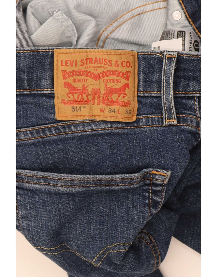 Jeans Levi's Uomo 514 Slim W34 L32 Cotone Blu