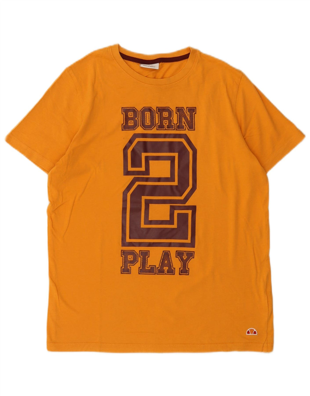 T-shirt grafica da uomo Ellesse Top piccola in cotone giallo