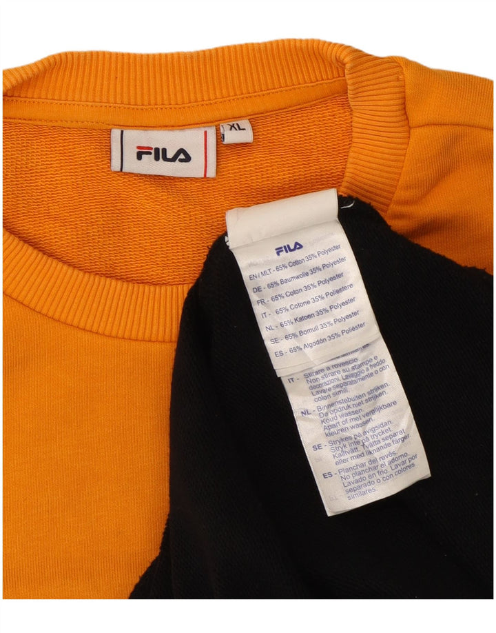 FILA Felpa grafica da uomo Maglione XL Cotone colorato a blocchi di colore