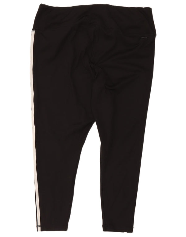 Pantaloni da tuta Capri attillati da donna Adidas UK 24/26 2XL Nero