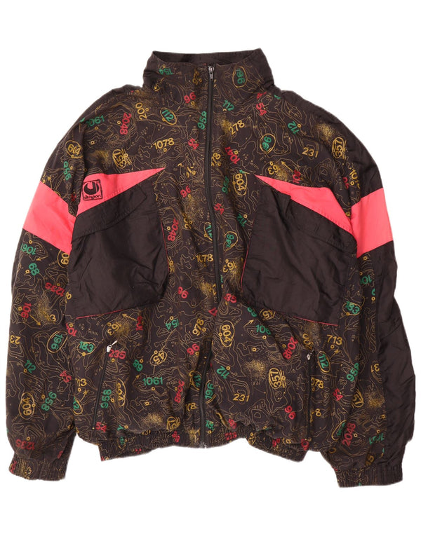 Giacca da ginnastica da uomo con grafica Uhlsport XL in cotone color block nero