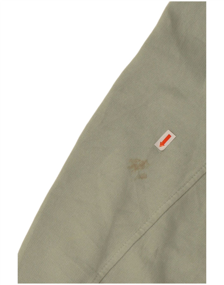 Felpa corta da donna ZARA con maniche a 3/4, taglia UK 14, cotone verde medio