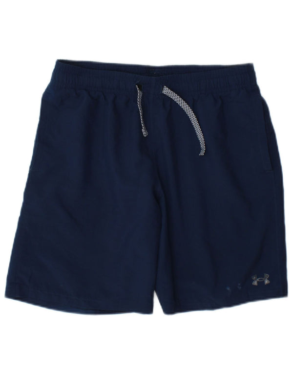 Pantaloncini sportivi da ragazzo Under Armour 11-12 anni Large in poliestere blu navy